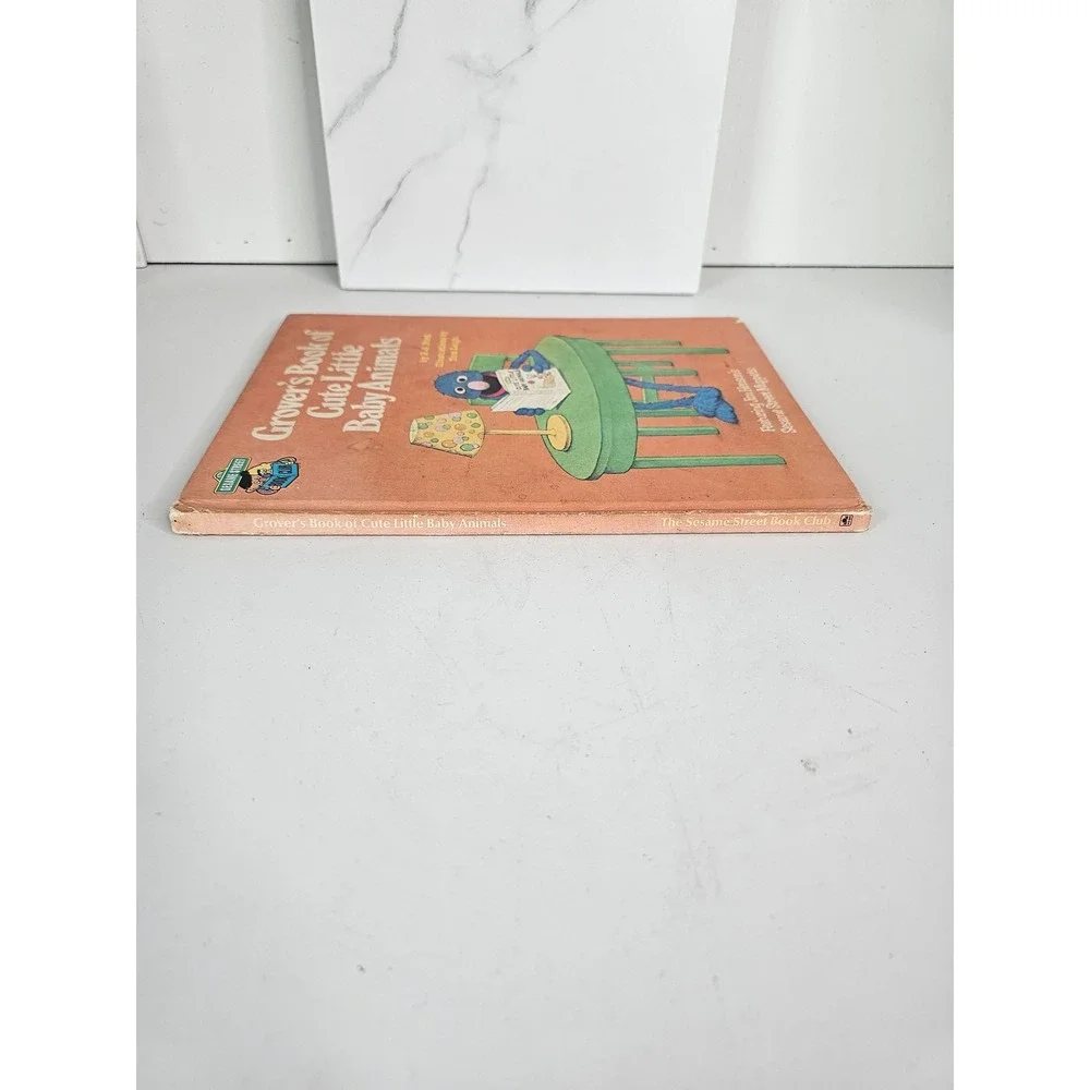 Vintage 1980 Sesame Street Grover's Book‎ of Cute Little Baby Animals Hardcover